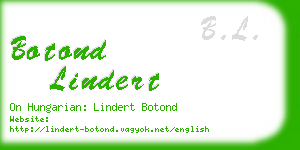 botond lindert business card